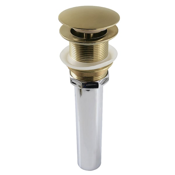 Kingston Brass Brass Pop Up Drain for Cast Iron Utility Sink, Brushed Brass GCL112BB - main